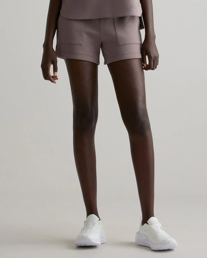 CloudComfort High-Rise Sweatshorts - XS / Pebble Beige