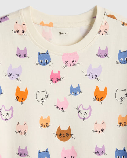 100% Organic Cotton Jersey Long Sleeve Tee - 2T / Dino Sketch
