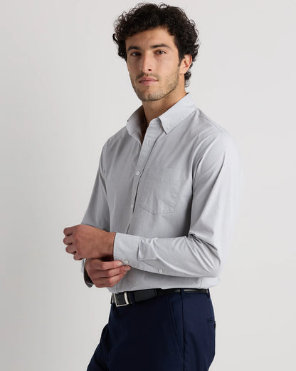 Organic Cotton Stretch Poplin Shirt - S / Grey Gingham