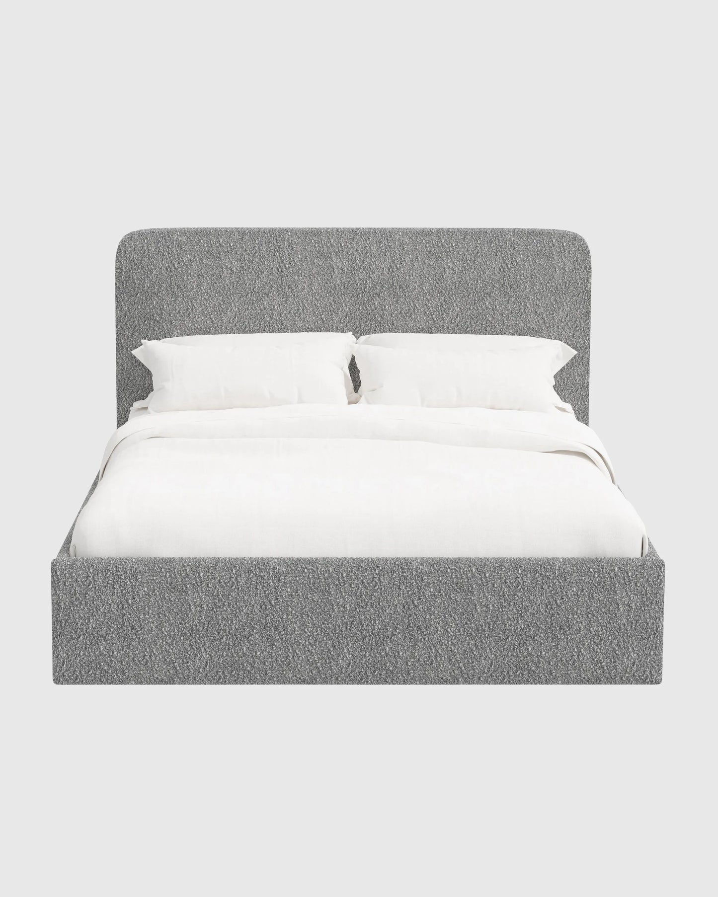 Plush Boucle Curved Bed - Full / Ivory
