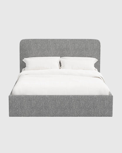 Plush Boucle Curved Bed - Full / Ivory
