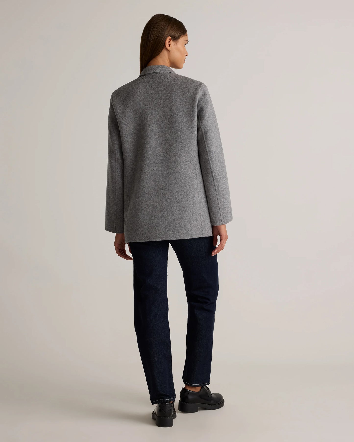 Double-Faced Merino Wool Soft Blazer - XS / Caramel