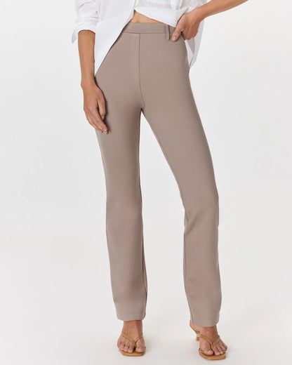 Ultra-Stretch Ponte Straight Leg Pants - XS / Morel Grey