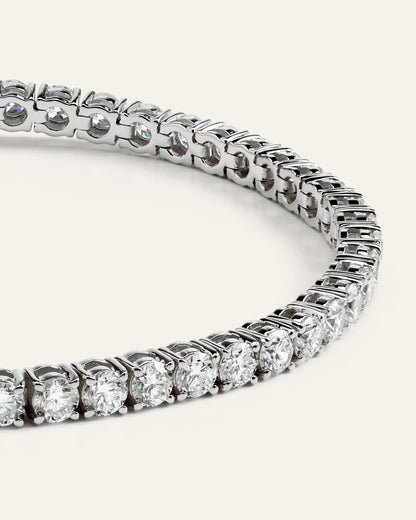 14K Gold Lab Grown Diamond Tennis Bracelet - 7ctw - 6.5" / Yellow Gold