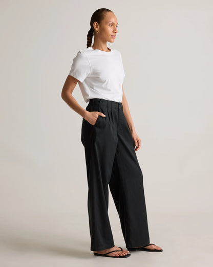 Drapey Twill Pleated Trouser - 0 / Baywood
