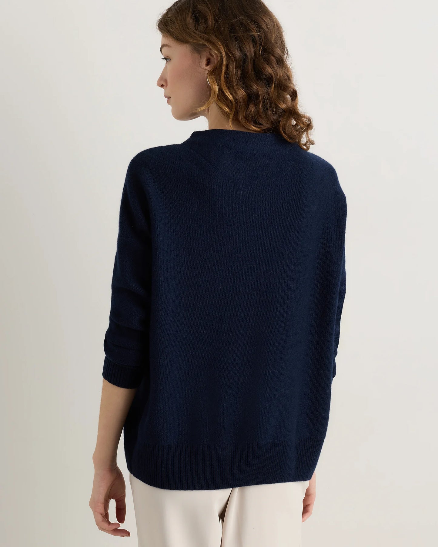 Mongolian Cashmere Funnel Neck Sweater - XS / Heather Grey