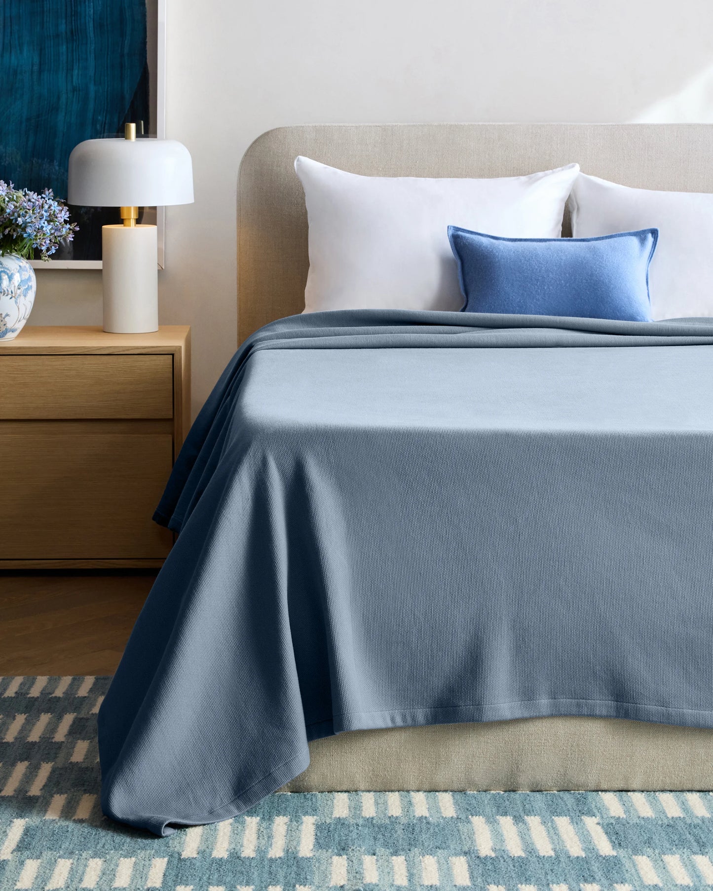 Luxury Organic Cotton Bed Blanket - Twin / White