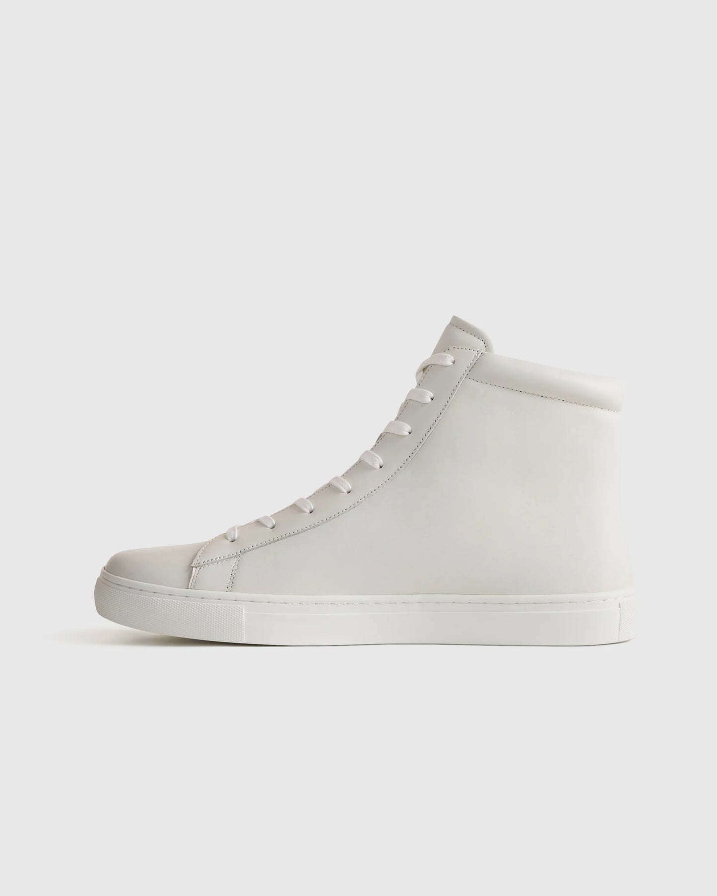 Italian Leather High Top Everyday Sneaker - 7 / White