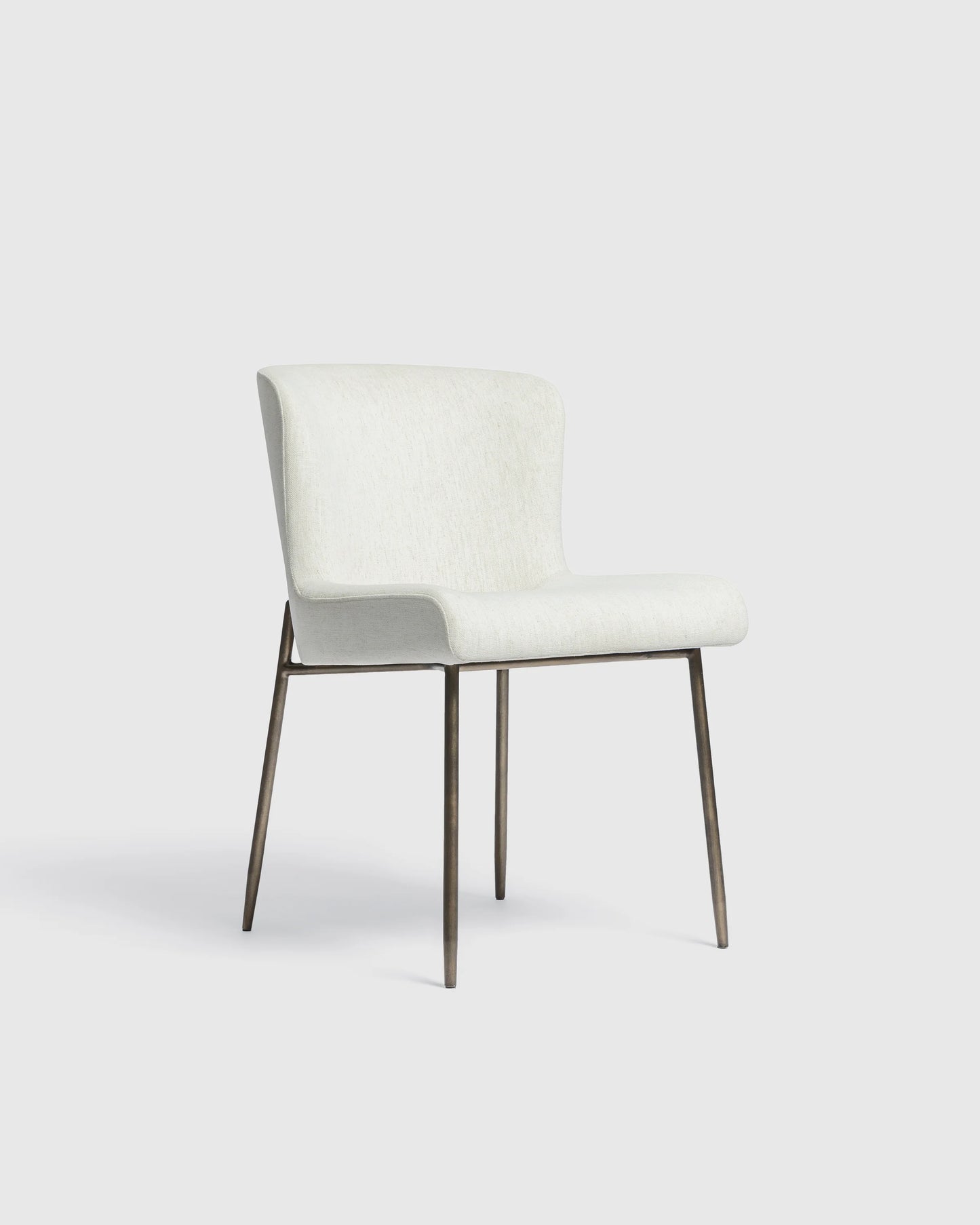 Performance Chenille Dining Chair with Powder Coated Iron Frame (Set of 2) - Set of 2 / Snow