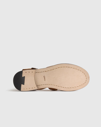 Calfskin Leather Fisherman Sandal - 7 / Black