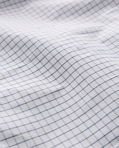 Organic Cotton Stretch Poplin Dress Shirt - S / Light Blue Stripe