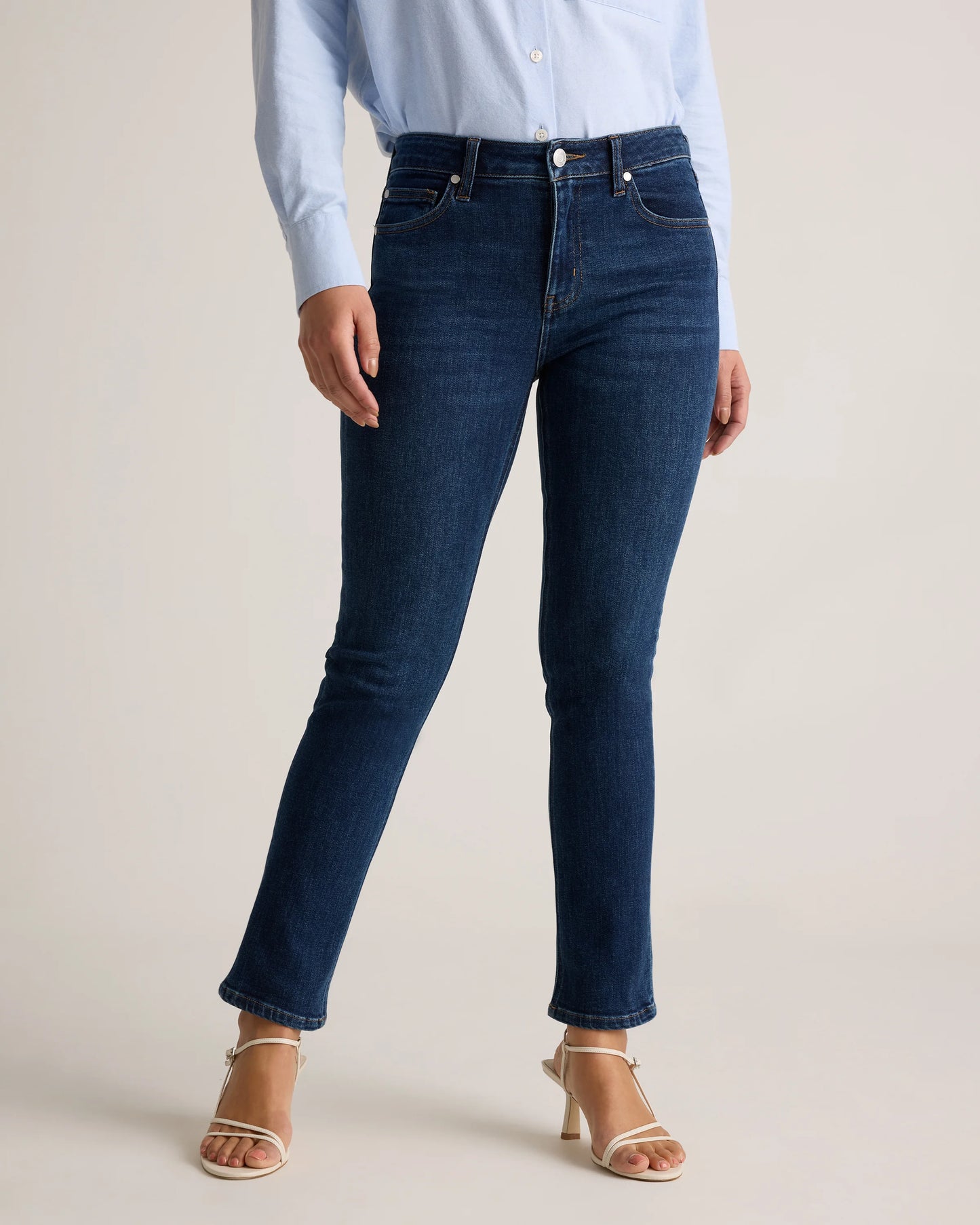 Luna Stretch Slim Straight Jeans - 24 / Black