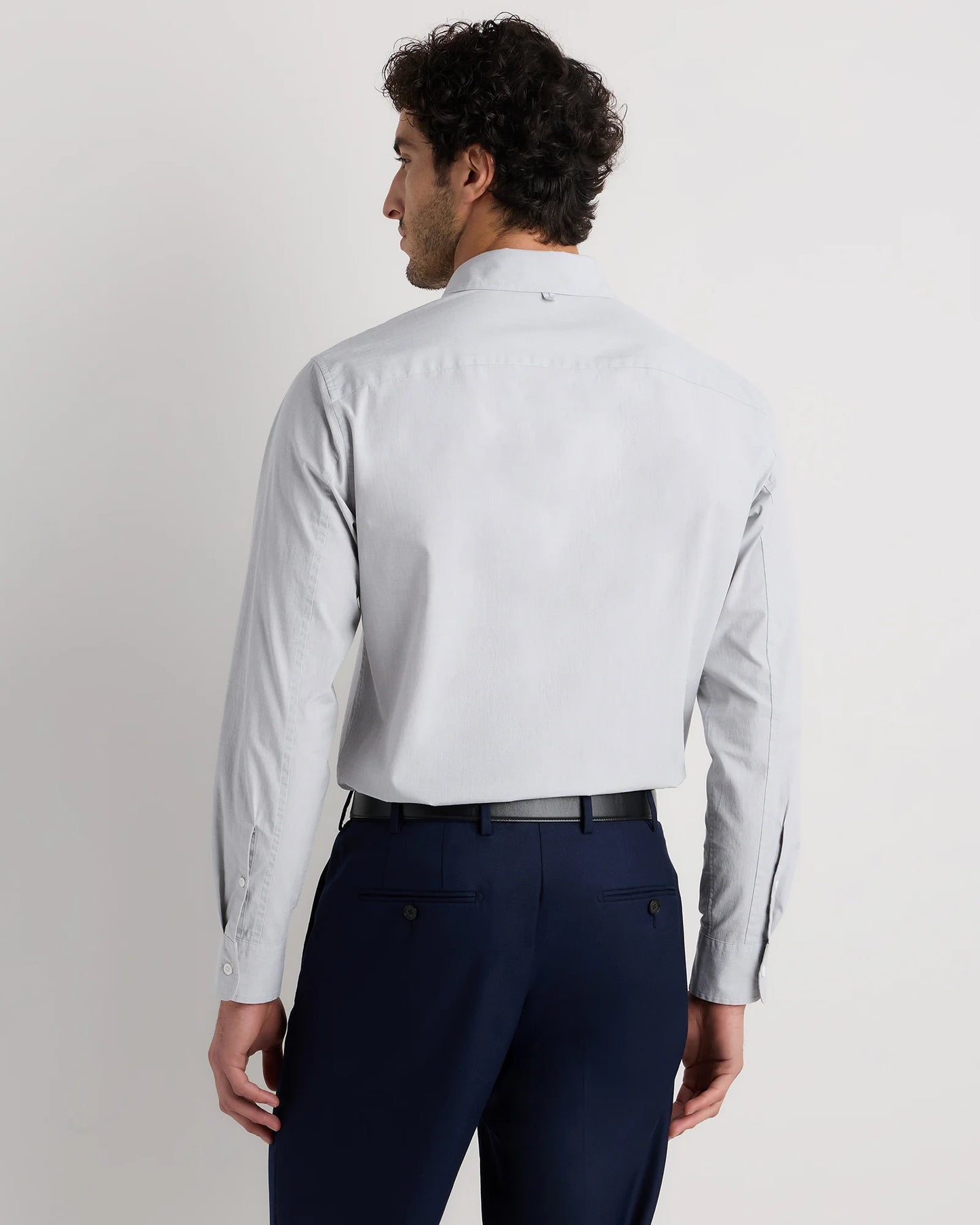 Organic Cotton Stretch Poplin Shirt - S / Grey Gingham