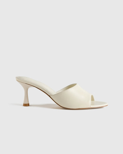 Italian Leather 65mm Stiletto Mule - 5 / Black