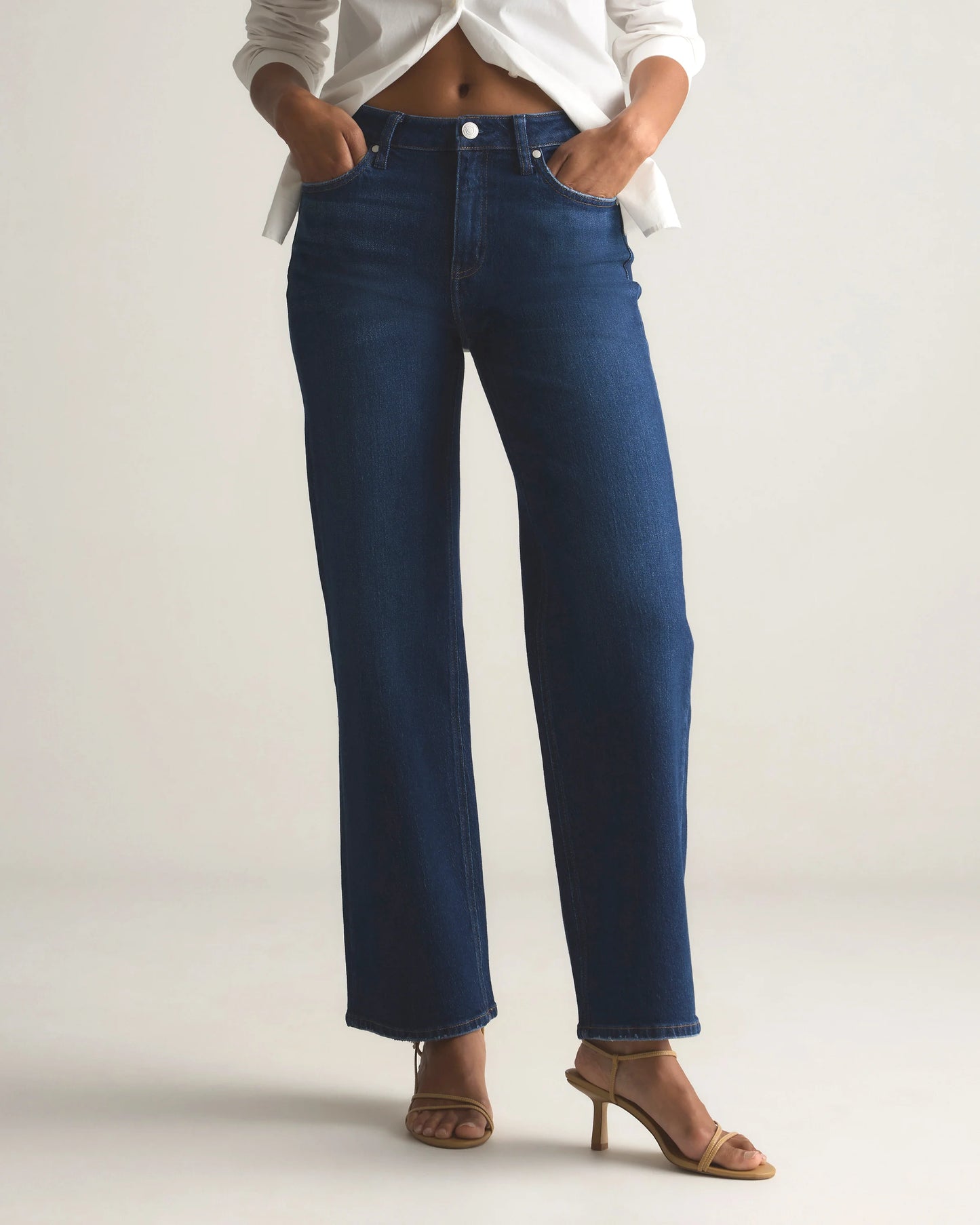 Bella Stretch Relaxed Straight Jeans - 24 / Atlantic Blue