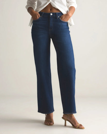 Bella Stretch Relaxed Straight Jeans - 24 / Atlantic Blue