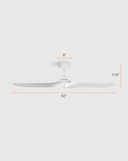 Outdoor Transitional Ceiling Fan - 52" / White