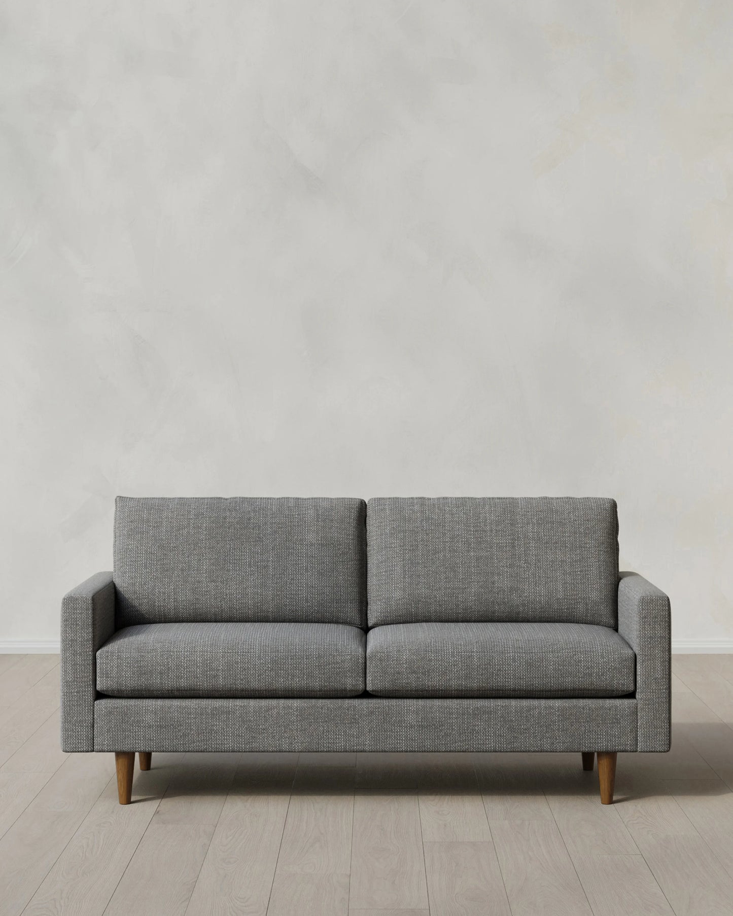 Atlas Midcentury Sofa in Performance Chenille Linen Blend - 6ft / Snow