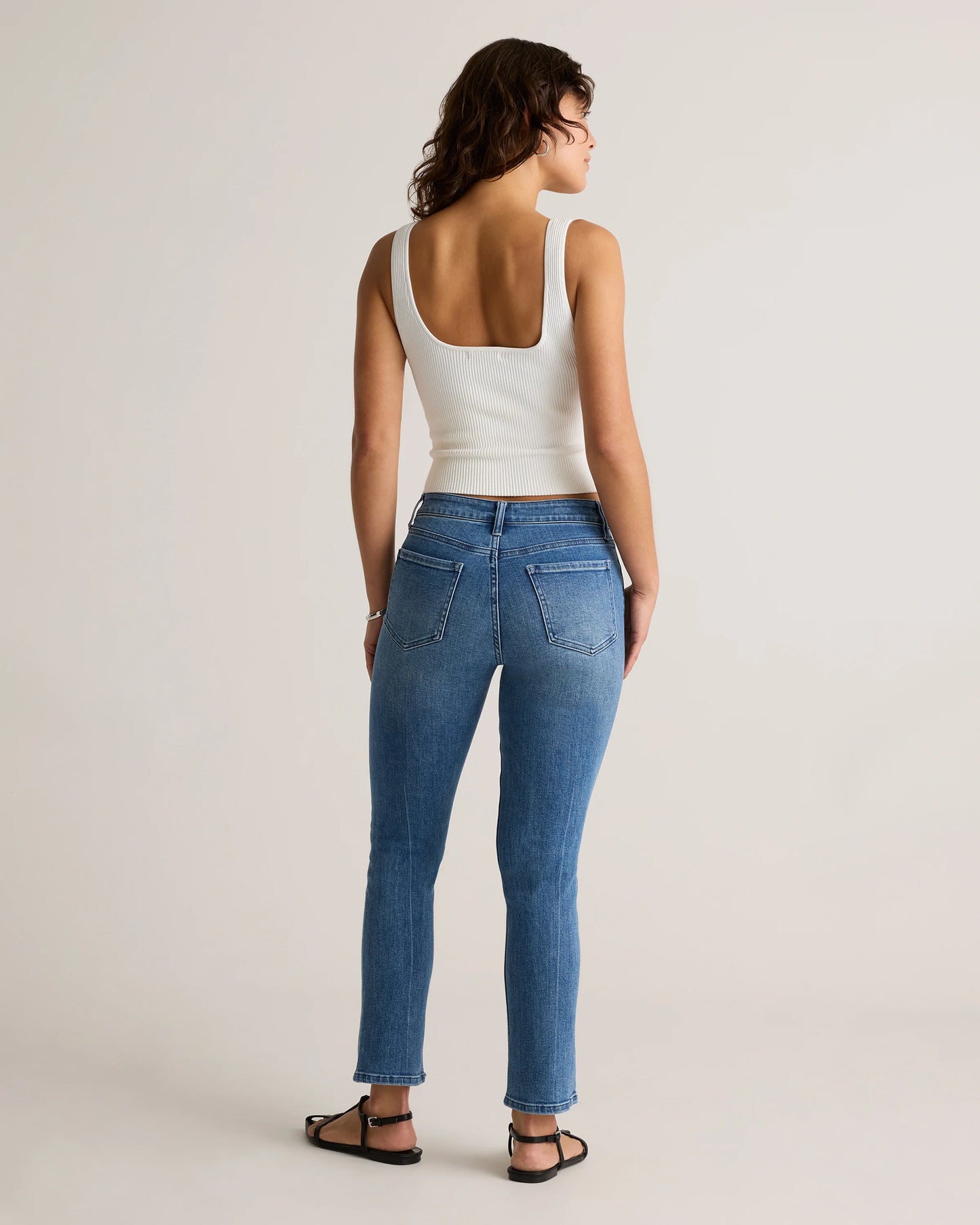 Luna Stretch Slim Straight Jeans - 24 / Black