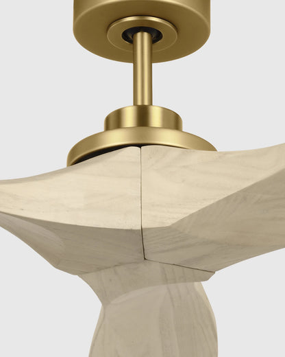 Transitional Wood Blade Ceiling Fan - 52" / Honey/Black