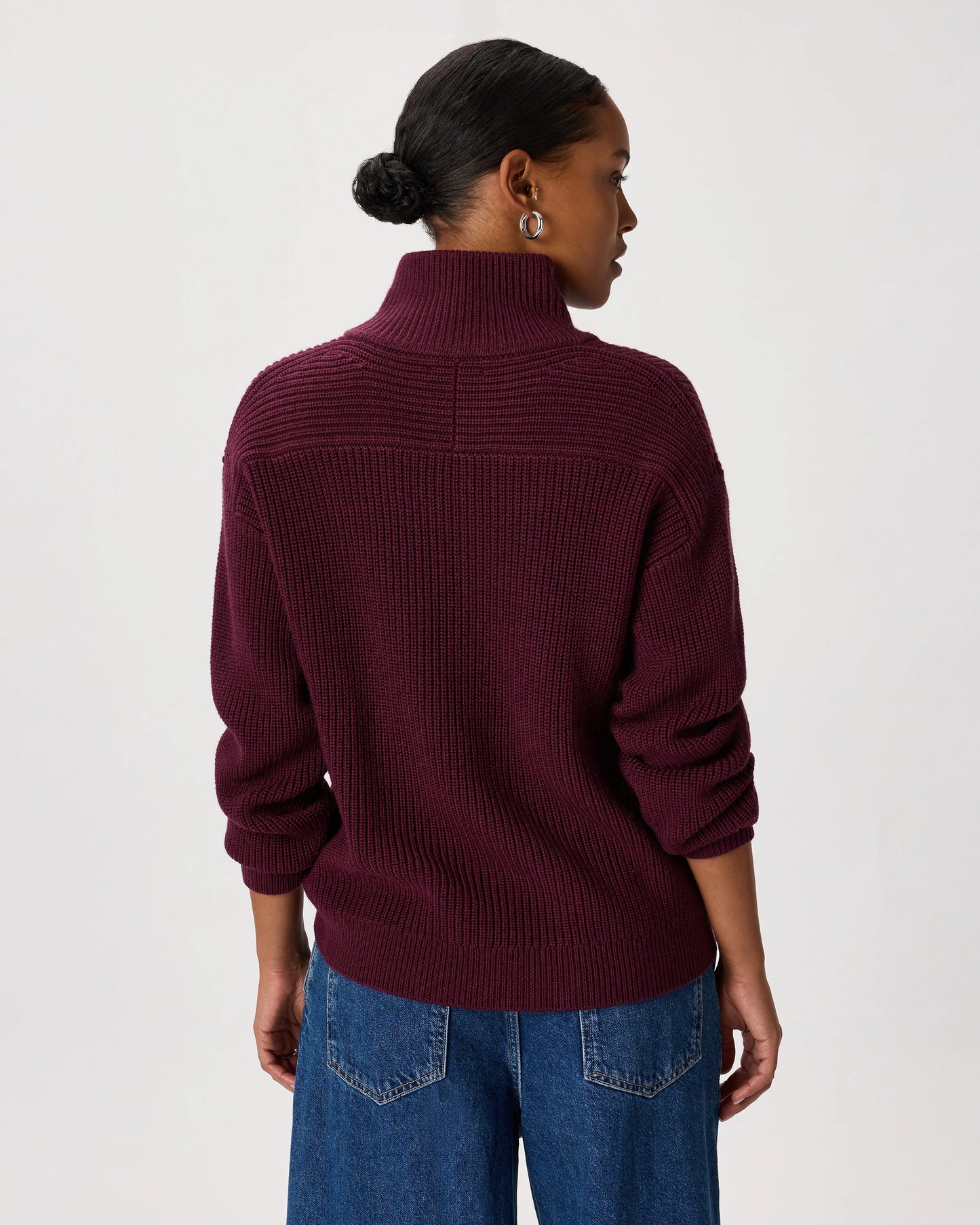 Australian Merino Wool Half Zip Sweater - XS / Heather Grey
