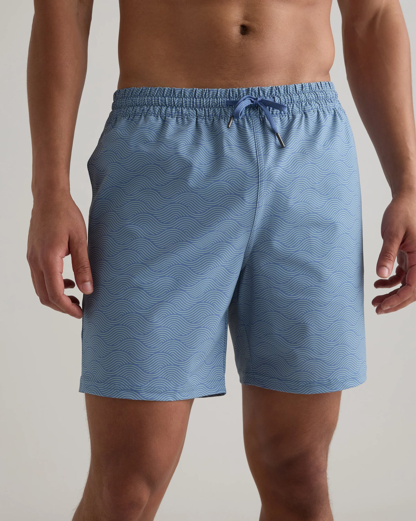 Italian Swim Trunks - 7" - XS / Navy Diamond Geo