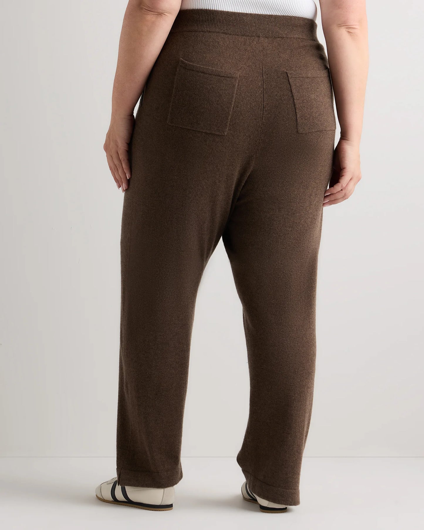 Mongolian Cashmere Straight Leg Pants - 1X / Brown