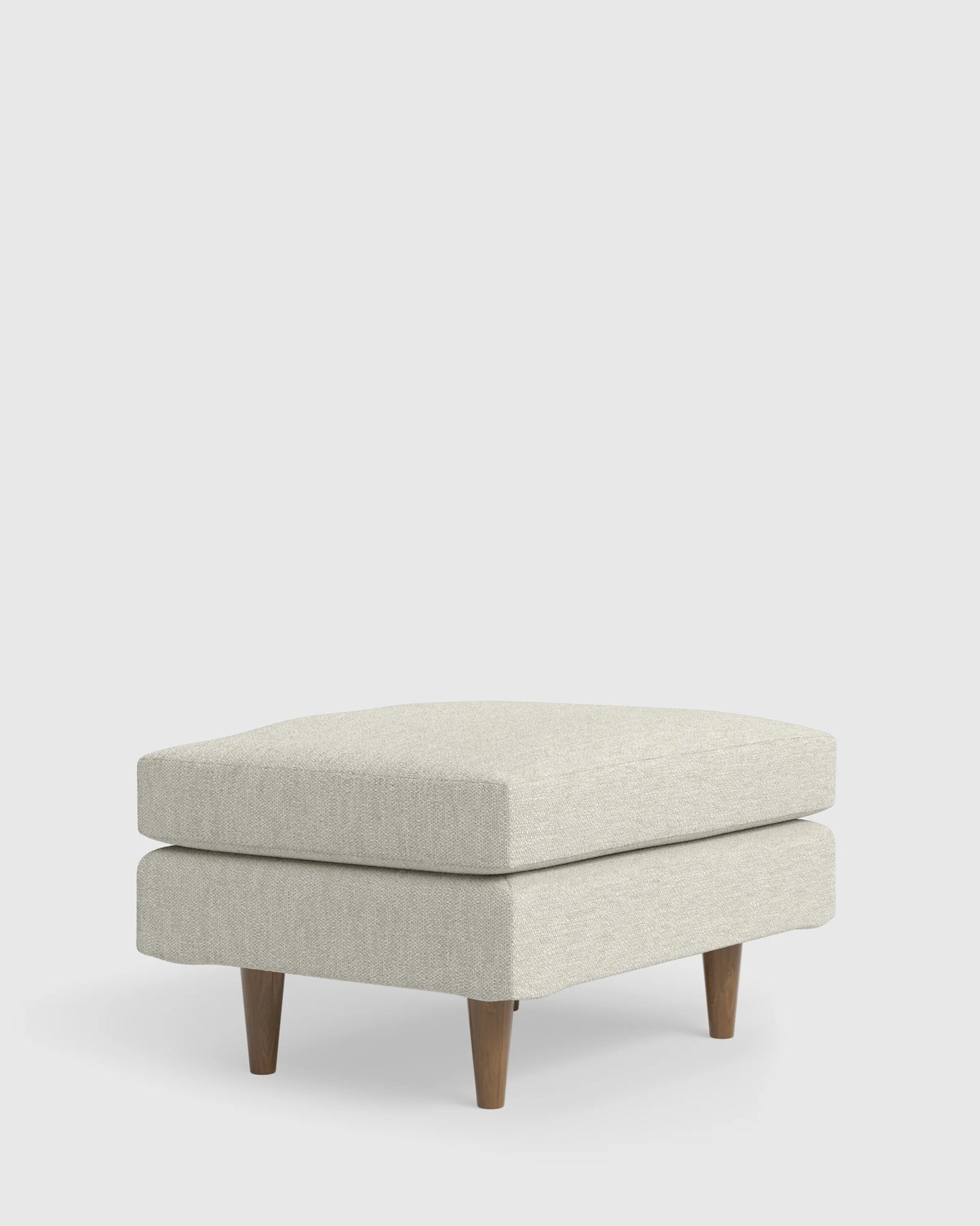 Atlas Midcentury Ottoman in Performance Basketweave - 31.5" / Navy