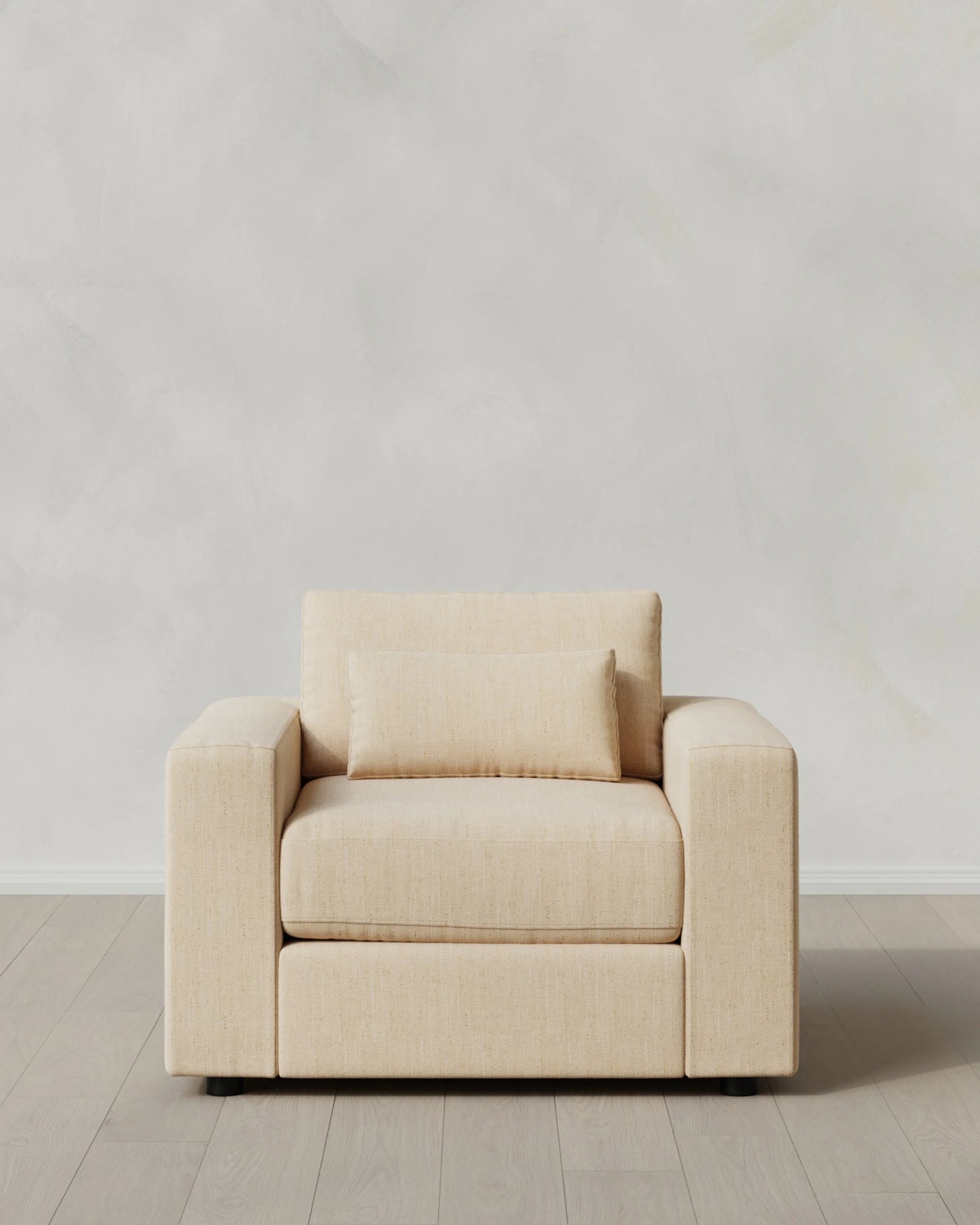 Ashford Deep Seat Chair and a Half in Performance Chenille Linen Blend - 46" / Snow