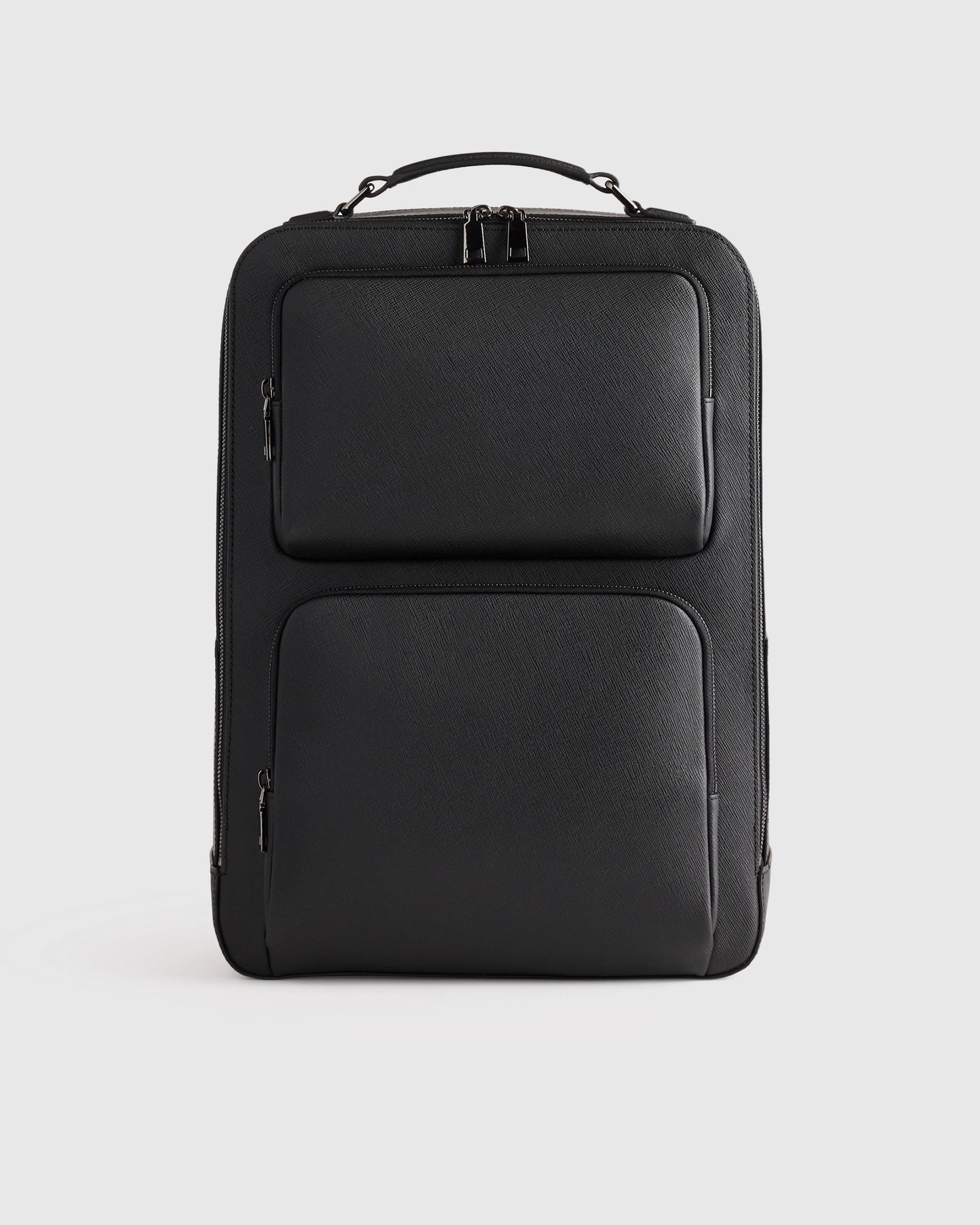 Italian Saffiano Laptop Backpack - One Size / Hickory