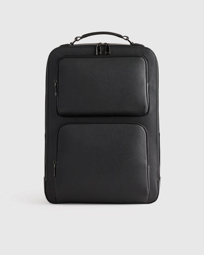 Italian Saffiano Laptop Backpack - One Size / Hickory