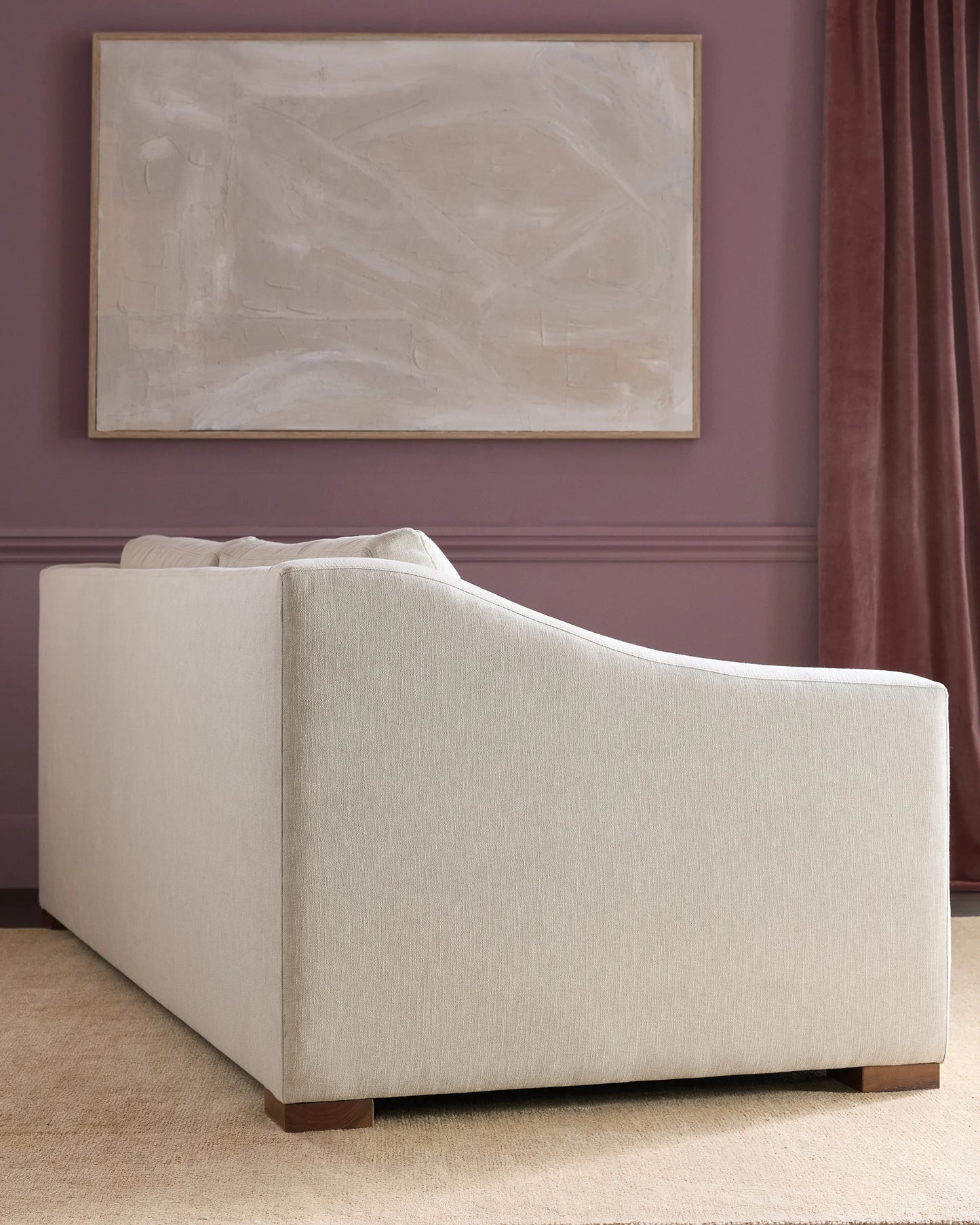 Hollis Slope Arm Sofa in Performance Chenille Linen Blend - 72" / Snow