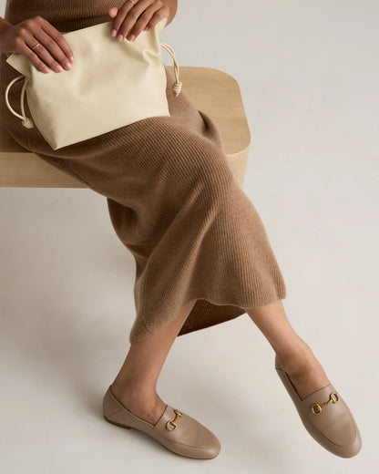 Italian Leather Horsebit Loafer - 5 / Coffee Bean
