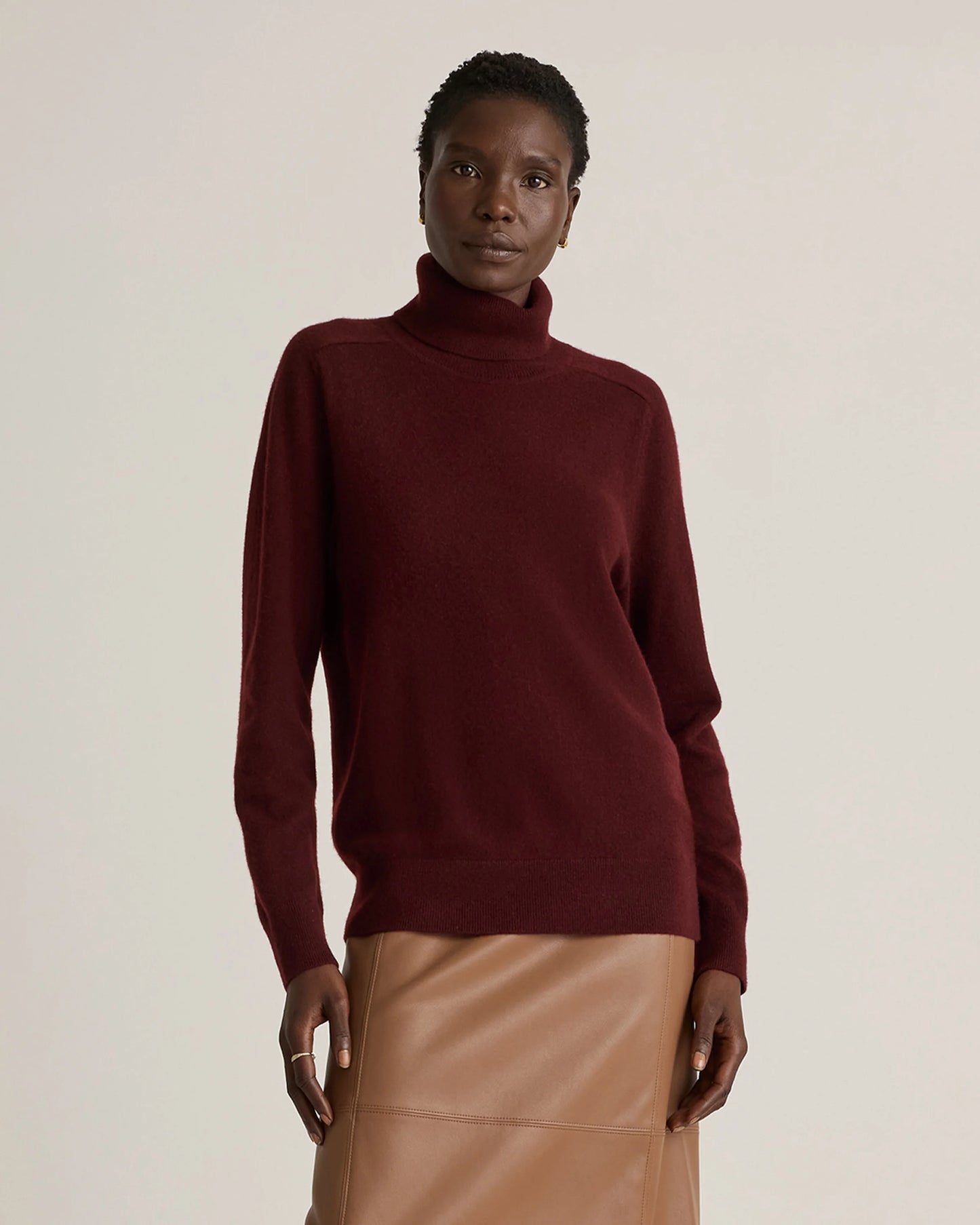 Mongolian Cashmere Turtleneck Sweater - XS / Heather Grey