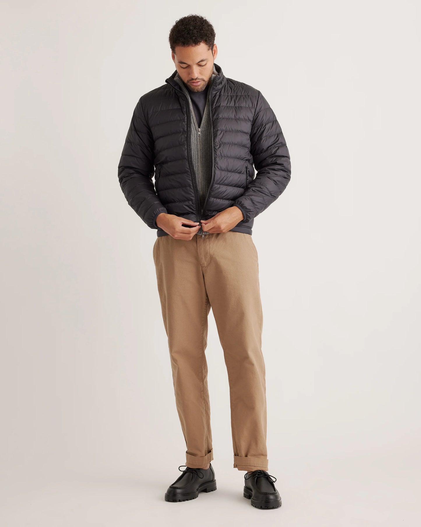 Lightweight Down Packable Puffer Jacket - XS / Overcast Grey