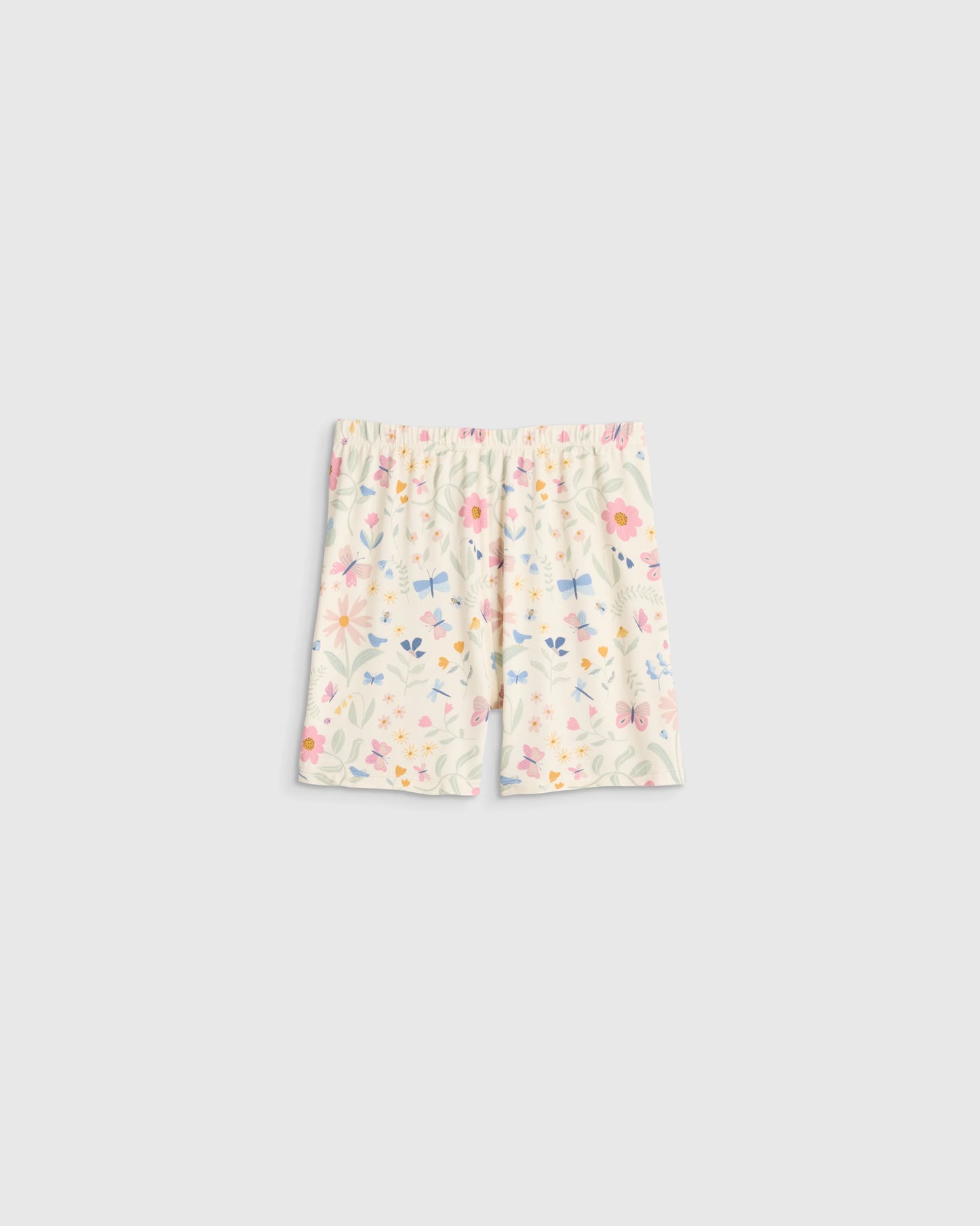 Bamboo Short Sleeve and Shorts Pajama Set - 2T / Lavender Hearts