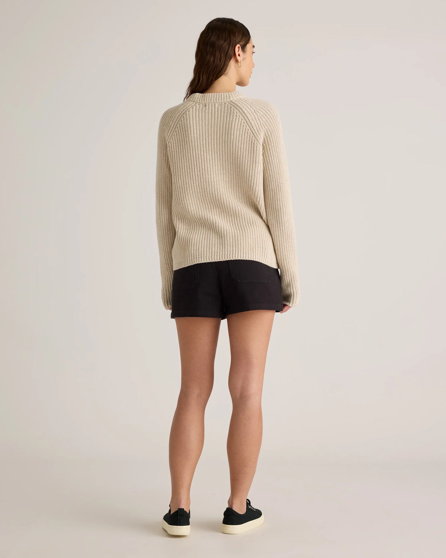 Organic Stretch Cotton Twill Utility Shorts - 0 / Ivory