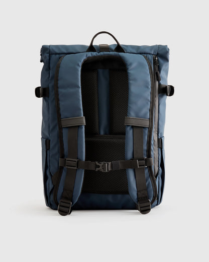 Weather Proof Roll-Top Backpack - One Size / Navy