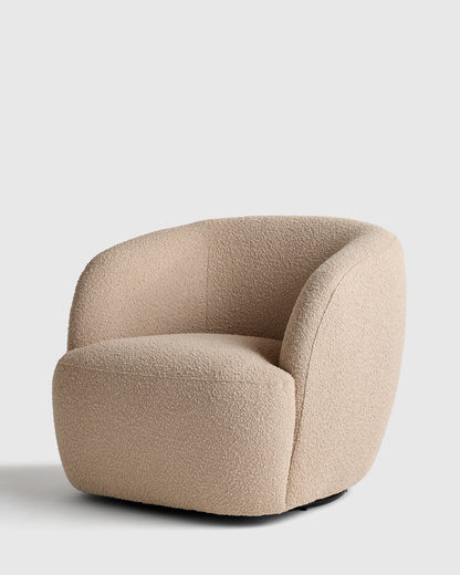 Performance Boucle Swivel Chair - One Size / Mocha Fog
