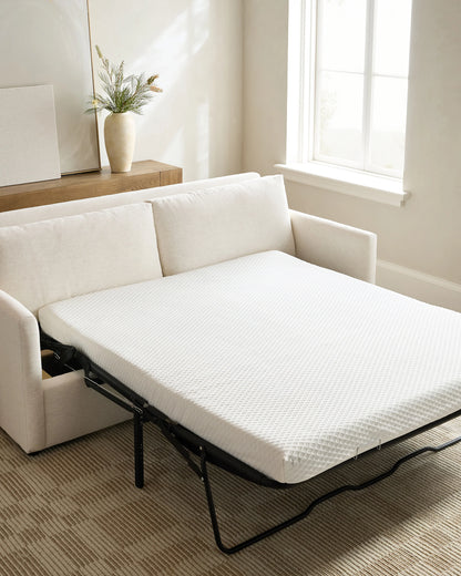 Brennan Sleeper Sofa in Performance Basketweave - Queen / Flax