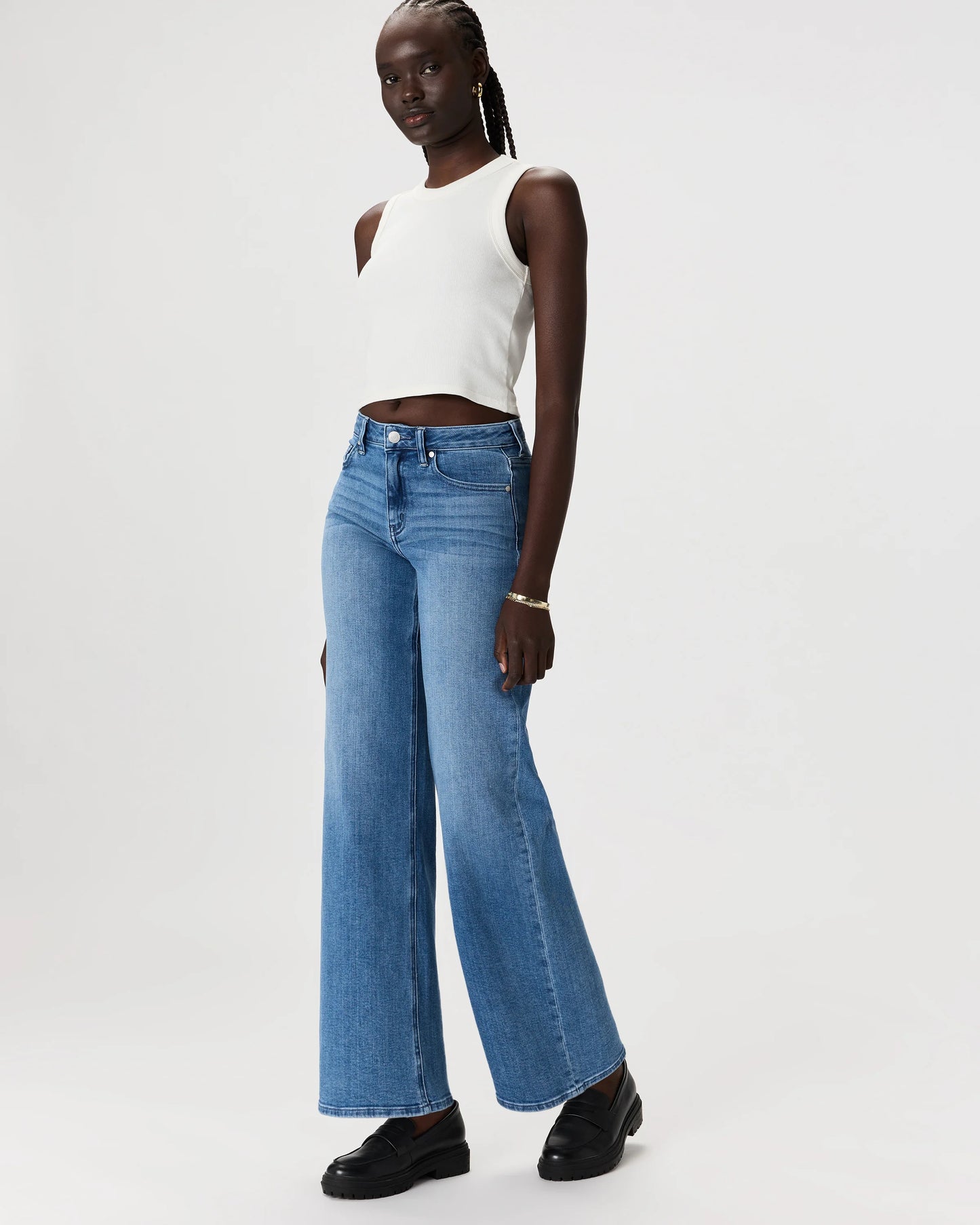 Bella Stretch Wide Leg Jeans - 24 / Frosted Blue
