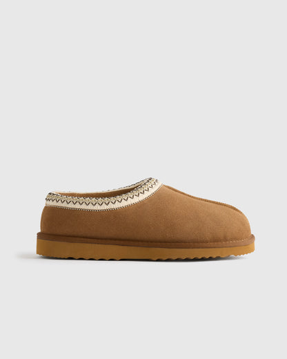 Men's Australian Shearling Clog Slipper - 7 / Pecan