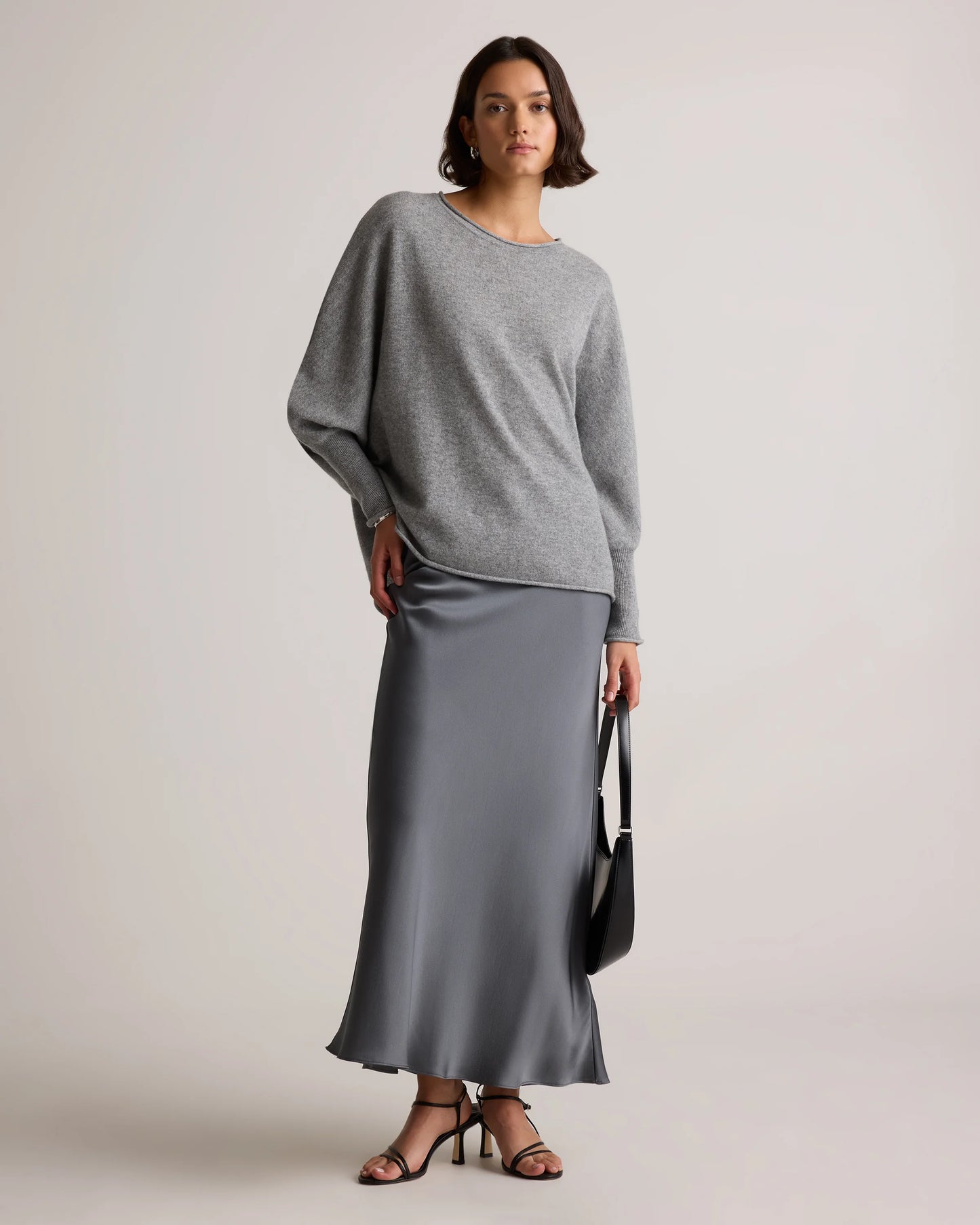 Mongolian Cashmere Batwing Sweater - S/M / Black