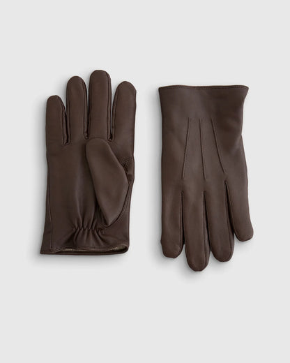 Cashmere Lined Leather Gloves - S / Black