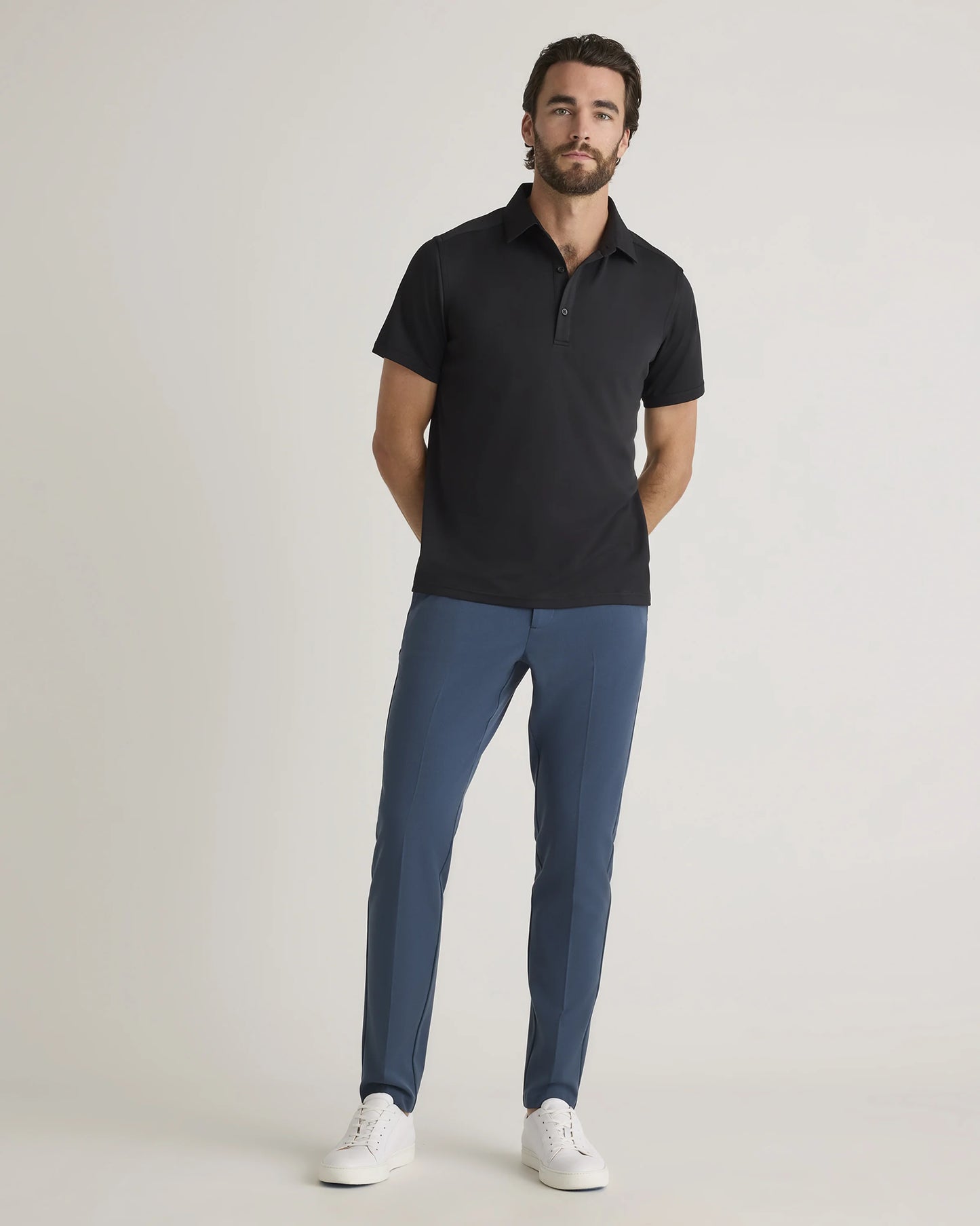 Commuter Stretch Pique Polo - S / Dark Coal