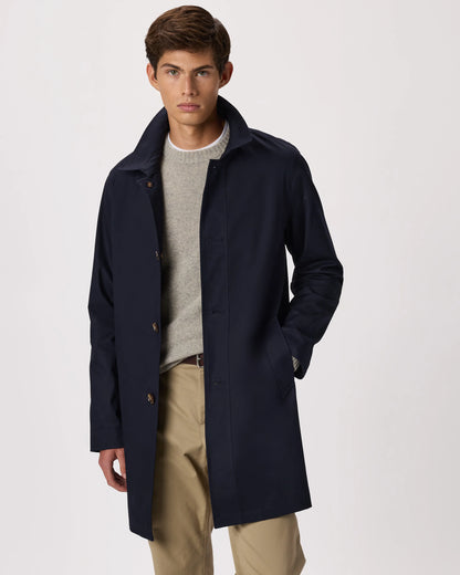 Comfort Stretch Trench Coat - S / Midnight Black