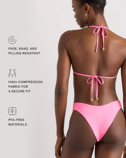 Italian Triangle Bikini Top - XS / Electric Blue Floral