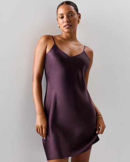 100% Washable Silk Mini Slip Dress - XS / Moonstone Blue Heirloom Floral