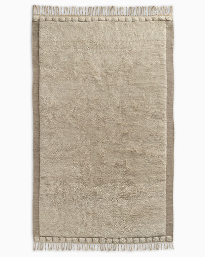 Saje Wool Shag Rug - 3' x 5' / Neutral