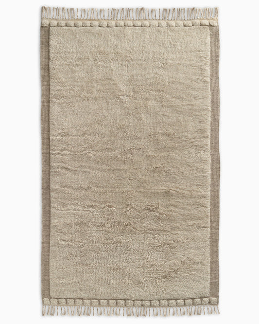 Saje Wool Shag Rug - 3' x 5' / Neutral